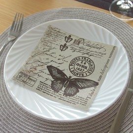 20 Serviettes Butter-Fly-Mail - Butterfly Post/Vintage 33 x 33 cm