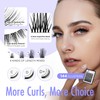 BEYELIAN Individual Eyelashes, D Curl Cluster Eyelashes, 144 Pieces, Cluster