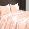 Homiest 4pcs Satin Sheets Set Luxury Silky Satin Bedding Set