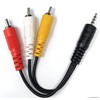DRUT 25cm short 3.5mm 4 Pole Jack Plug to 3