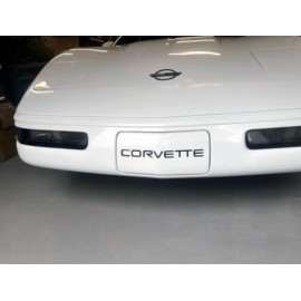 Advanced Trims VINYL: Gloss Black FRONT & REAR Letter Decals fits Corvette C4 1991-96