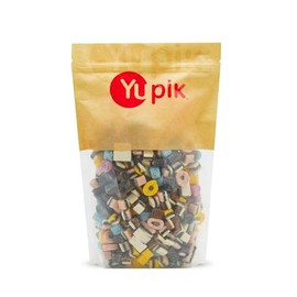 Yupik Assorted Mini Licorice Candies, 2.2 lb (35.2 oz), Natural Flavours & Colors, Mixed Shapes & Textures, Ideal Snack & Gifts