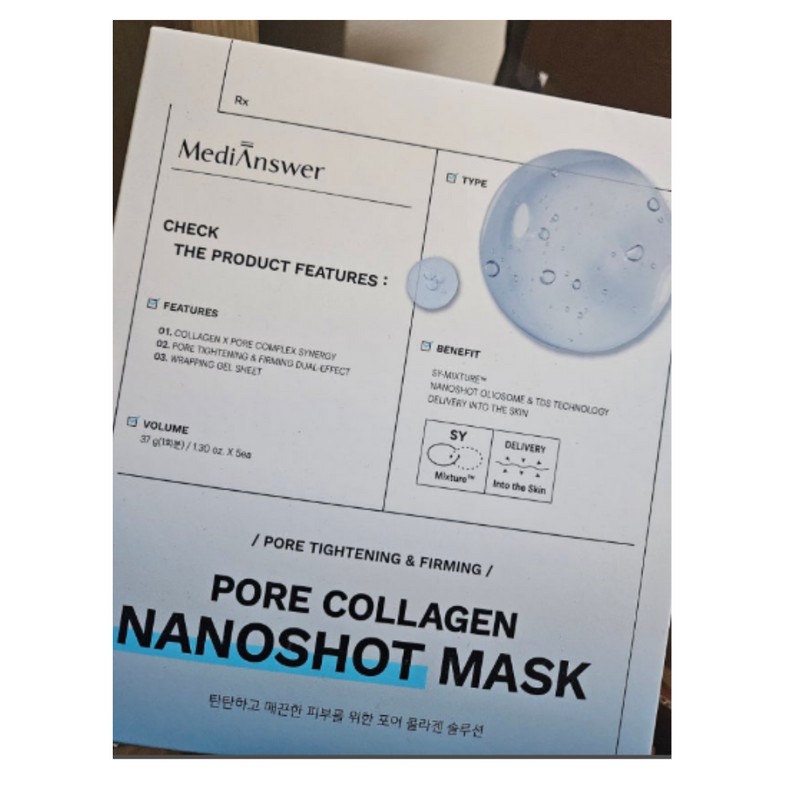 MediAnswer MEDIANSWER Pore Collagen Nanoshot Mask Pack 20 sheets /