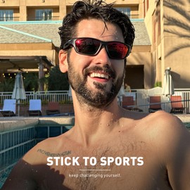 SCVCN Polarized Sports Sunglasses for Men and Women - UV400 Protection - Cycling Glasses, Ideal for Golf, Cycling, 01