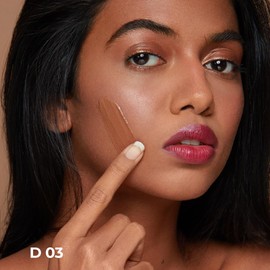 Ruby's Organics Liquid Foundation | Waterproof Full Coverage Long Lasting | Matte & Poreless, Full Coverage Blendable Normal to Oily Skin | Paraben and Synthetic Free| Shade D 03, 30ml