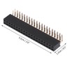 3 Pieces 2.54mm 2 X 20 Pin Female Double Row