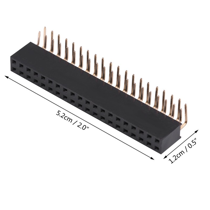 3 Pieces 2.54mm 2 X 20 Pin Female Double Row
