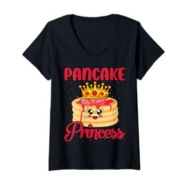 Womens Pancake Princess - Funny Pancake Lover Girls Women Gifts V-Neck T-Shirt