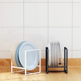 modern kitchen plates Organizer/tableware/storage/holder white/small 3ea