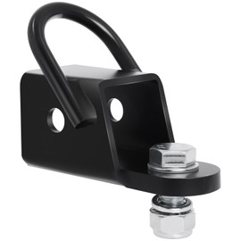 Zejoot 50619 Bolt-On ATV, UTV, Trailer Hitch Receiver Adapter for 2 inch Receivers Hitch Tube, with Welded D-Ring for Towing