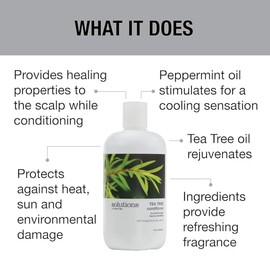 GREAT CLIPS Solutions Tea Tree Conditioner 32 Fl Oz | Aceites de Árbol de Té y Menta | Desenredar y Acondicionar | para Todo Tipo de Cabello