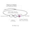 Suplight 925 Stelring Silver Infinity Anklet with Moonstone, Crystal Anklet