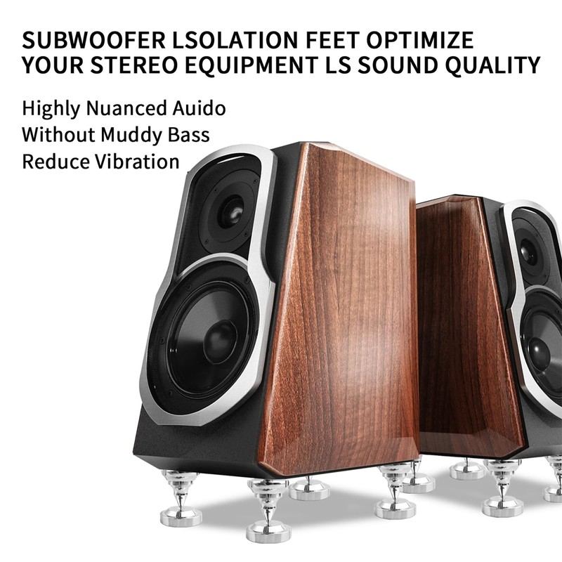 YYTCG Speaker Isolation Spikes, 316 Stainless Steel Anti-Vibration Feet for