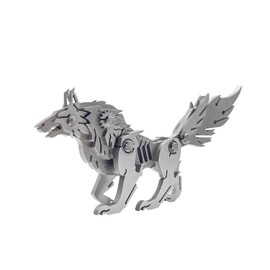 3D Metal Model Kits, Mechanical Wolf 3D Metal Puzzle,Steel Animal Series DIY Brain Teasers Simple 3D Puzzles Home Decor Art Craft Gifts Toys for Adult