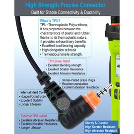 commountain SL300 SL3500e Earpiece w/Mic Compatible for Motorola Radios TLK 100 TLK 110 SL7550 SL7550e SL7580 SL7580e SL7590 SL7590e SLN 1000 SL 300, TLK100 TLK110 SLN1000 Acousic Tube Headset-5 Pack