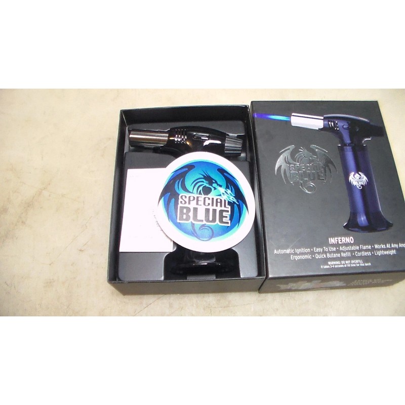 Special Blue Inferno Butane Refillable Torch Jet Flame Lighter INF101B