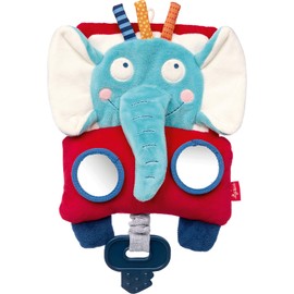 SIGIKID 42516 Aktiv-Spieltuch Elefant PlayQ Mädchen und Jungen Babyspielzeug empfohlen ab 6 Monaten blau/rot