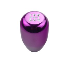 DEWHEL 5 Speed Manual Shift Knob M10x1.25 Screw On Aluminum for Nissan Mazda Mitsubishi (Purple)