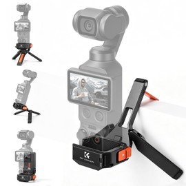 K&F CONCEPT PP63 Magnetic Expansion Frame for DJI Osmo Pocket 4P/4/3, Aluminium Alloy Protective Cage with Quick Release Design, Cold Shoe & 1/4 Screw Mount for Vlogging Accessories