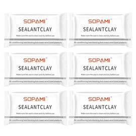 SOPAMI 10-Pack White Waterproof Sealant Putty - Quick Mending Mud & Duct Seal Clay for Wall Hole Repair, Drain Pipe Connection, Air Conditioning Vents & Cracks