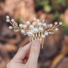 Evild Peine para el pelo de boda, con perlas y