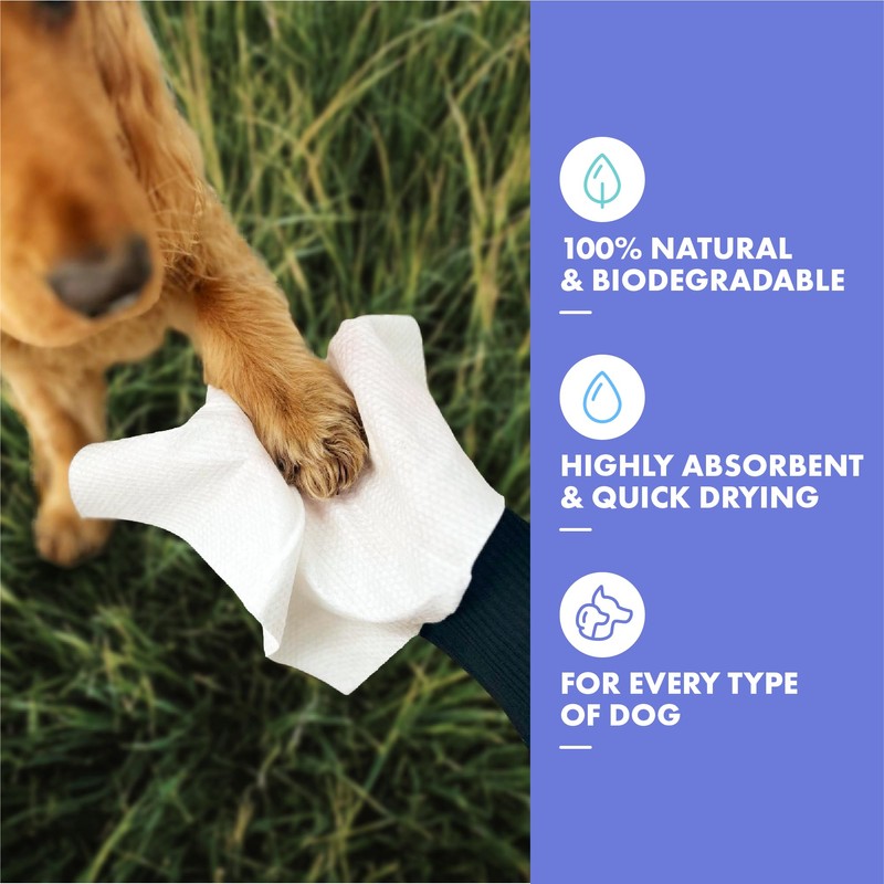 DotDotPet Mini Eco Dogs Towels | 10 x natural disposal