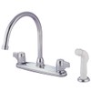 Kingston KB772 Two-Handle 8" Centerset Kitchen Faucet, Polished Chrome