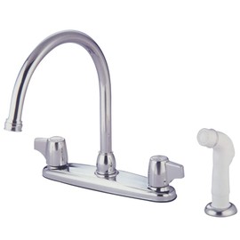 Kingston KB772 Two-Handle 8" Centerset Kitchen Faucet, Polished Chrome