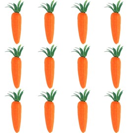 KUMSODE Pack of 12 Simulation Carrots Artificial Vegetables Home & Kitchen Decorations Easter Decorations Party Table Decoration