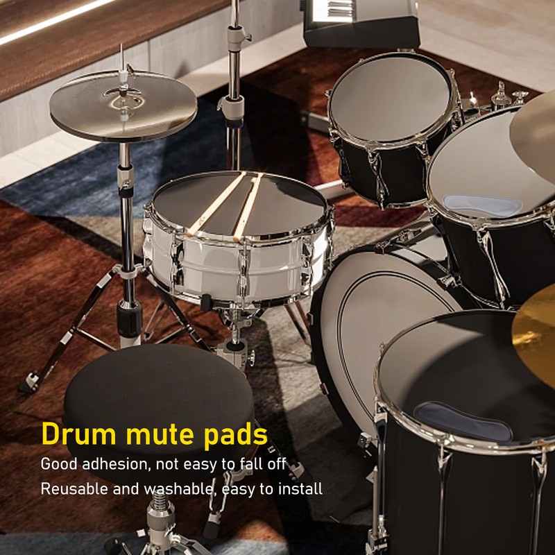 10pcs Long Drum Dampeners Vibration Reduction Soft Silicone Drum Silencers