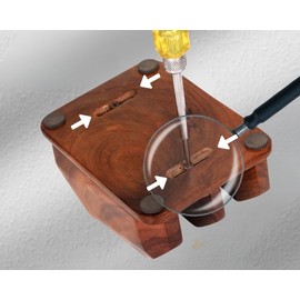 DnU Avenue Width Adjustable Vertical Laptop Stand for Desk, Laptop Holder to Dock MacBook, MacBook Pro and Other Laptops, Versatile Vertical Laptop Docking Solutions - Indian Rosewood