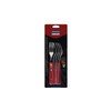 Tramontina Steakgabel Pizzagabel, Set, 6-teilig, Edelstahl, FSC, roter Holzgriff, 20,