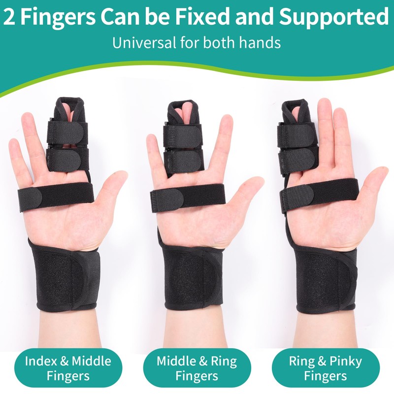 lefeke Trigger Finger Splint, Finger Brace for Middle, Index, Pinky,
