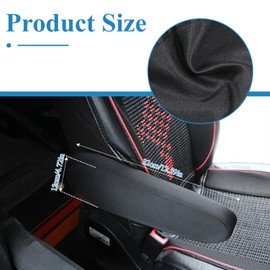 BOHUIZ 2 Stück Auto Armlehnenbezug für Vordersitze, Armlehnenschoner Universalgröße Armlehne Auto für Auto, SUV, LKW und Van (Schwarz)