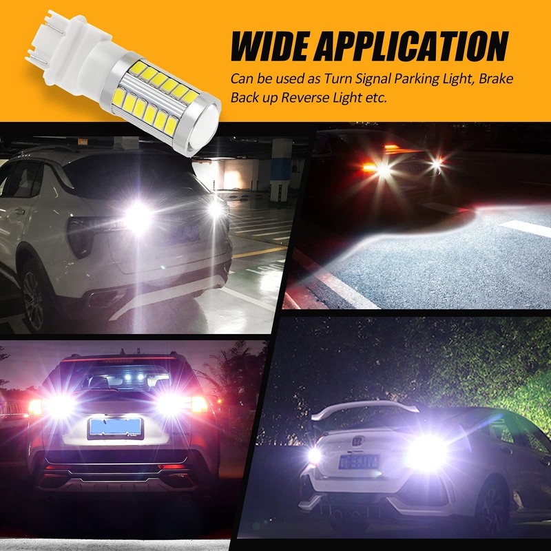 Auxbeam 3157 LED Bulbs White, Super Bright 3156 3057 4157