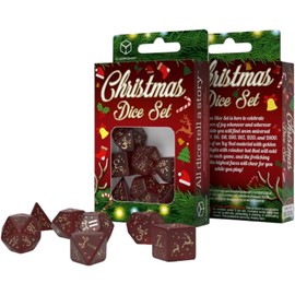 Q WORKSHOP Christmas Themed Dice Set - Holiday Edition RPG Dice for Dungeons & Dragons and Tabletop Games