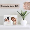 ORIVAN 3.5x5 Double Picture Frames Hinged Folding Photo Frames Vertical