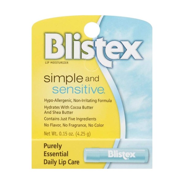 Blistex Moisturizers, Simple and Sensitive, 0.15 Ounce by Blistex