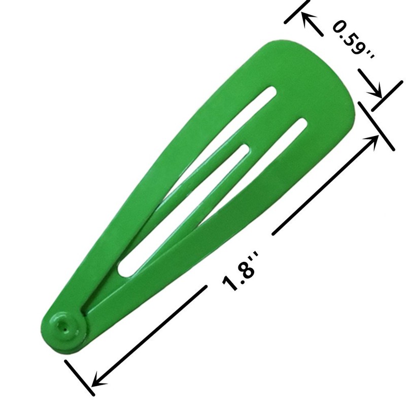 PIDOUDOU 100 Pieces Solid Color 2 Inch Barrettes Women Metal