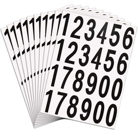 Outus 240pcs 10 Sheets Self Adhesive Vinyl Numbers Stickers Waterproof Reflective Mailbox Numbers Decals for Window Door Address Business and Mailbox Signs, Indoor or Outdoor