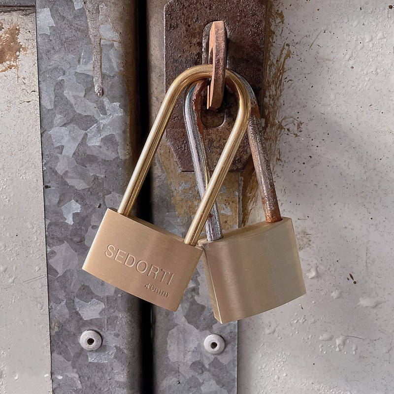 SEDORTI Weather Proof Lock, Keyed Alike Solid Brass Padlocks with