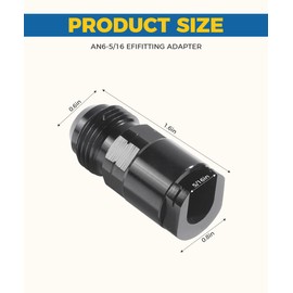 iolory Fuel Line Fittings,Fuel Line Adapter,Aluminum Quick-Disconnect Fitting,Automotive Accessories Quick Connect Disconnect Fuel Rail Adapter (6an to 5/16)