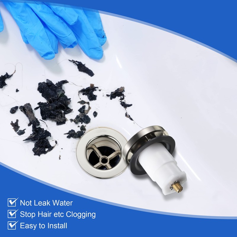 Dreyoo Bathtub Pop up Drain Stopper, Bathtub Drain Plug with