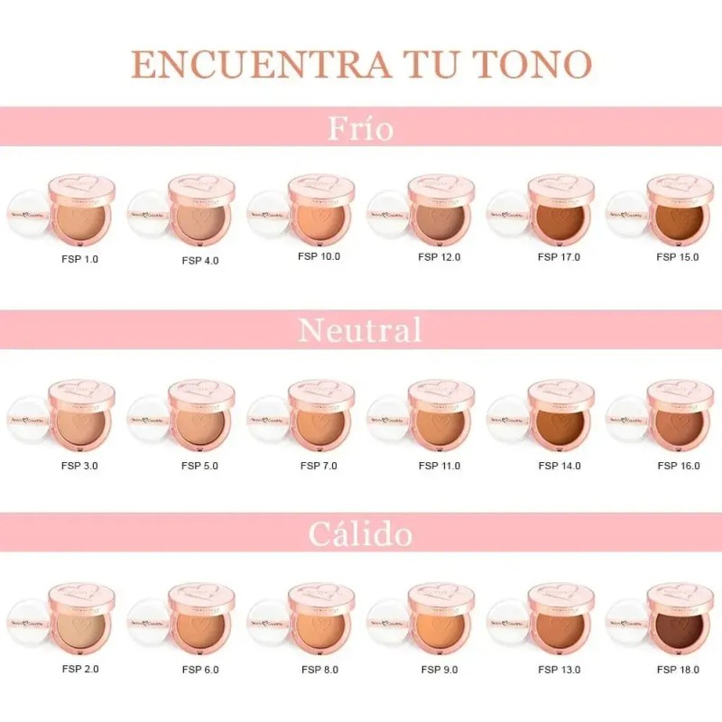 Beauty Creations Base En Polvo Compacto Flawless Stay Tono 2.5