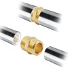 QZKJQDD 2 Pcs 1/2" Male to 1/2" Male, Thread Brass