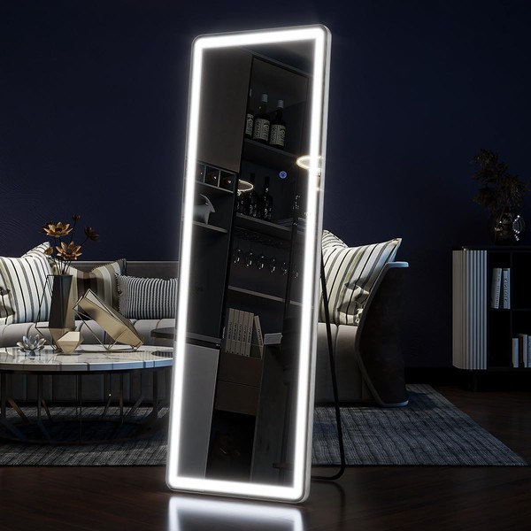 Koonmi Full Length Mirror with Light, 20" x 56" Rectangular