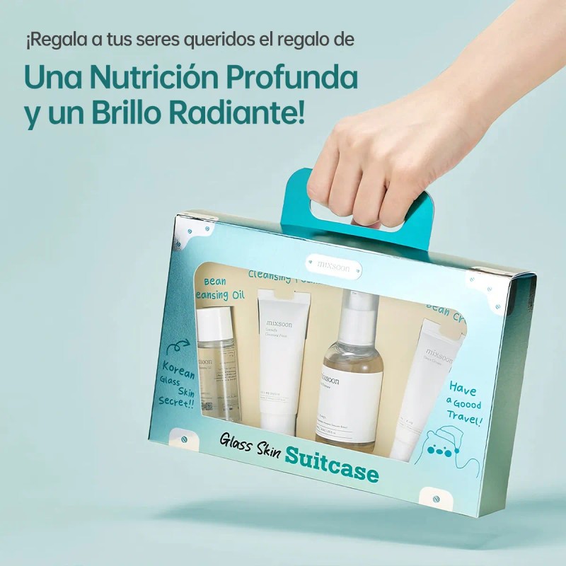 Mixsoon Kit Coreano Glass Skin 4 Pzs Mini Maletín De