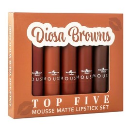 CAJA DE 5 LABIALES TOP FIVE ITALIA DELUXE (CHOLA BROWNS)