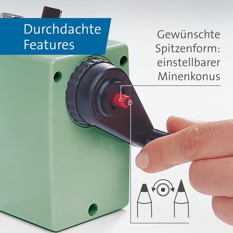 Dahle 00155-17460 Pencil Sharpener 155 with Clamp 12 mm Mellow