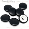 10pcs 23mm/0.9'' Leather Covered Buttons with Shank Sew,for Decoration Crafts(Black)